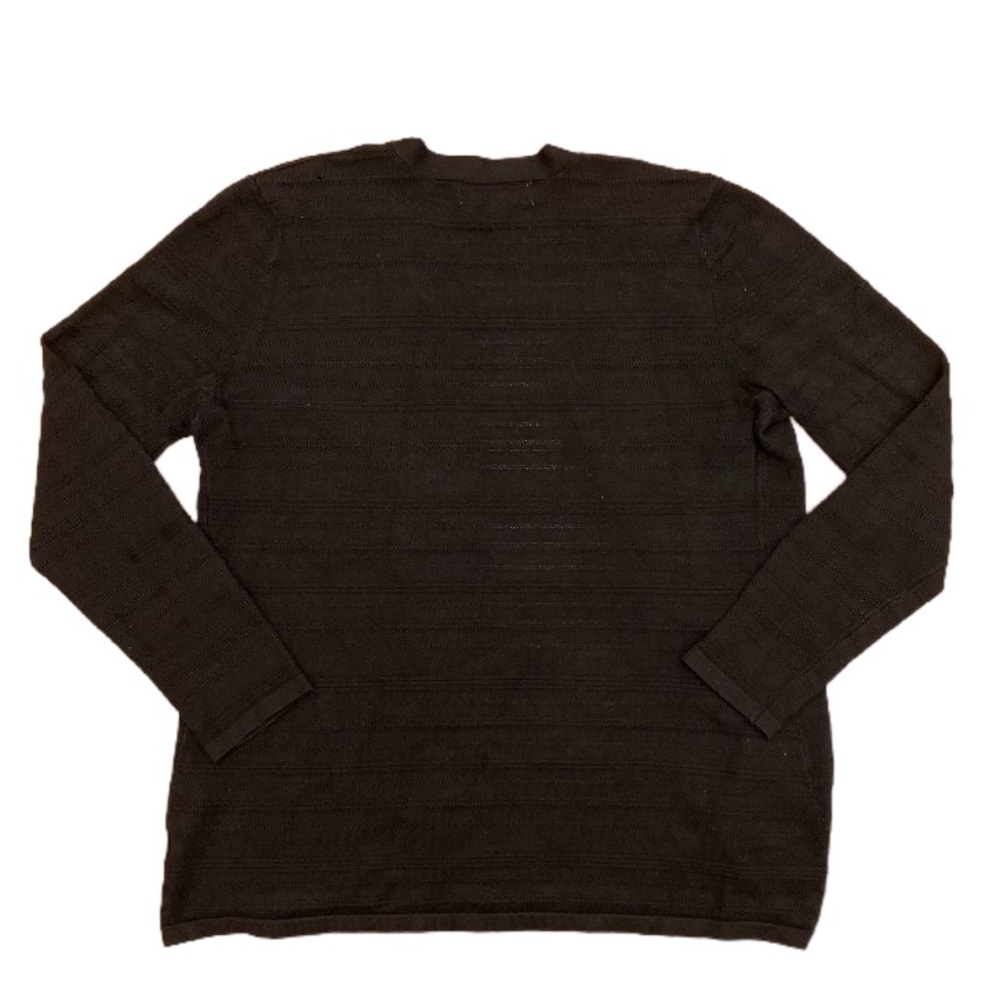 Karen Scott Ribbed Black Long Sleeve Cardigan